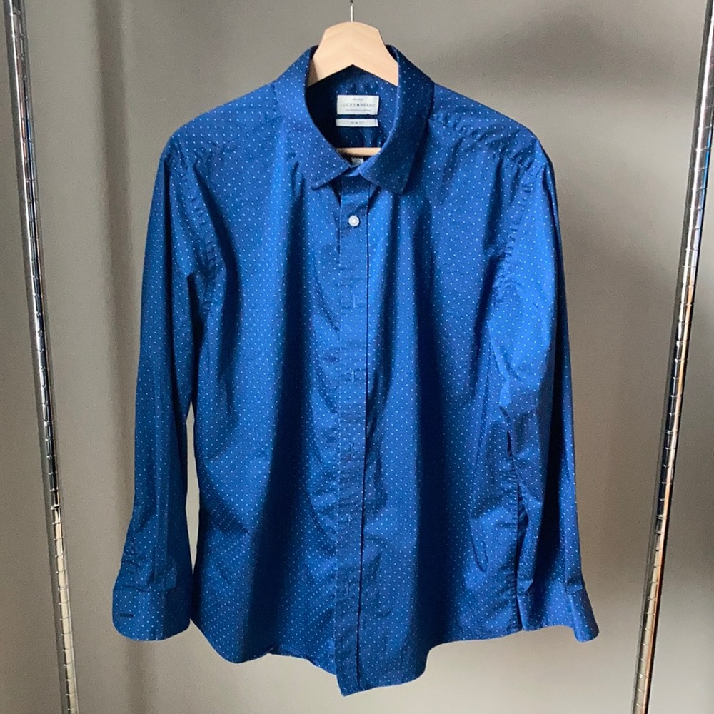 Lucky Brand Slim Fit Dress Shirt, size L, 16 1/2